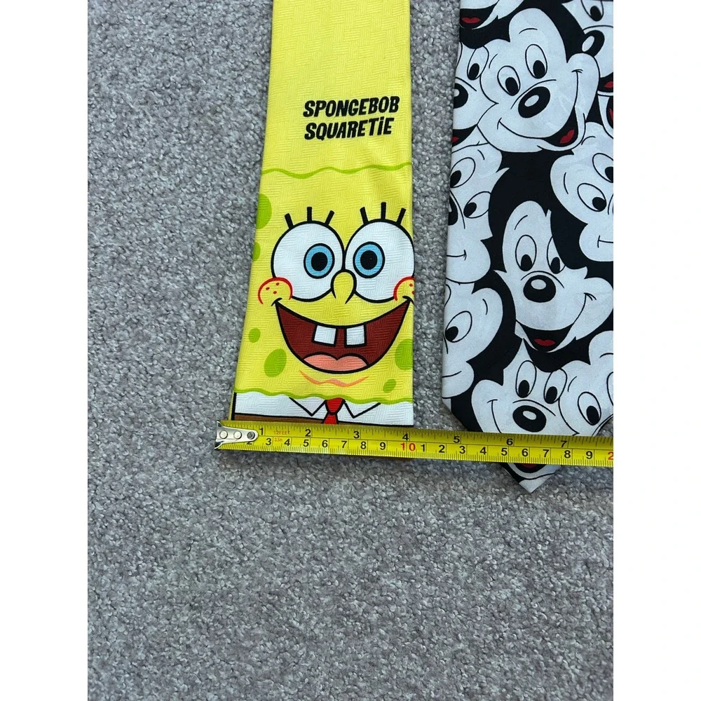 90s Fashion Cartooncore Nostalgia Necktie 4 Lot Mens Multi Character Vintage